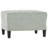 NNEVL Sofa Chair with Footstool Light Grey 60 cm Velvet