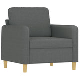 NNEVL Sofa Chair with Footstool Dark Grey 60 cm Fabric