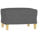 NNEVL Sofa Chair with Footstool Dark Grey 60 cm Fabric