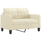 NNEVL 4 Piece Sofa Set with Cushions Cream Faux Leather