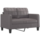 NNEVL 4 Piece Sofa Set with Cushions Grey Faux Leather