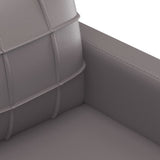 NNEVL 3 Piece Sofa Set with Pillows Grey Faux Leather