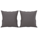 NNEVL 4 Piece Sofa Set with Pillows Grey Faux Leather