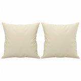 NNEVL 2 Piece Sofa Set with Pillows Cream Faux Leather