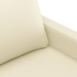 NNEVL 2 Piece Sofa Set with Cushions Cream Faux Leather