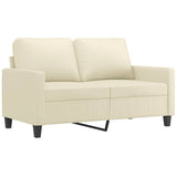 NNEVL 3 Piece Sofa Set with Cushions Cream Faux Leather