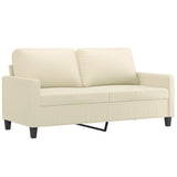 NNEVL 3 Piece Sofa Set with Cushions Cream Faux Leather
