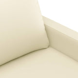 NNEVL 3 Piece Sofa Set with Cushions Cream Faux Leather