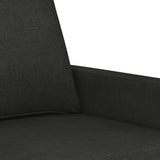 NNEVL 4 Piece Sofa Set with Cushions Black Fabric