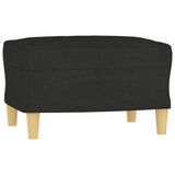 NNEVL 4 Piece Sofa Set with Pillows Black Fabric
