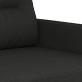 NNEVL 4 Piece Sofa Set with Pillows Black Fabric