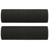 NNEVL 4 Piece Sofa Set with Pillows Black Fabric