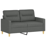 NNEVL 3 Piece Sofa Set with Pillows Dark Grey Fabric