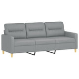 NNEVL 2 Piece Sofa Set with Pillows Light Grey Fabric