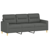 NNEVL 2 Piece Sofa Set with Pillows Dark Grey Fabric