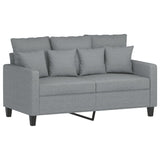 NNEVL 4 Piece Sofa Set with Pillows Light Grey Fabric