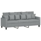 NNEVL 4 Piece Sofa Set with Pillows Light Grey Fabric