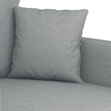 NNEVL 4 Piece Sofa Set with Pillows Light Grey Fabric