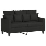 NNEVL 3 Piece Sofa Set with Cushions Black Fabric