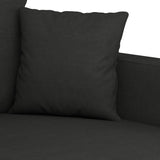 NNEVL 3 Piece Sofa Set with Cushions Black Fabric
