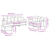 NNEVL 3 Piece Sofa Set with Cushions Black Fabric