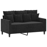 NNEVL 4 Piece Sofa Set with Cushions Black Velvet