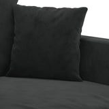 NNEVL 4 Piece Sofa Set with Cushions Black Velvet