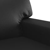 NNEVL 3 Piece Sofa Set Black Faux Leather