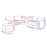 NNEVL 3 Piece Sofa Set Black Faux Leather
