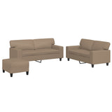 NNEVL 3 Piece Sofa Set Cappuccino Faux Leather