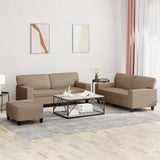 NNEVL 3 Piece Sofa Set Cappuccino Faux Leather