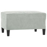 NNEVL 4 Piece Sofa Set Light Grey Velvet
