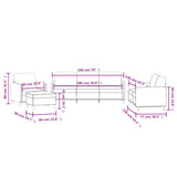 NNEVL 4 Piece Sofa Set Black Velvet