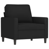 NNEVL 4 Piece Sofa Set with Pillows Black Velvet