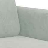 NNEVL 3 Piece Sofa Set Light Grey Velvet
