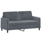 NNEVL 3 Piece Sofa Set Dark Grey Velvet