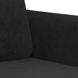 NNEVL 3 Piece Sofa Set with Pillows Black Velvet