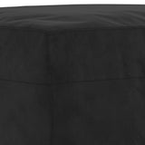 NNEVL 3 Piece Sofa Set with Pillows Black Velvet