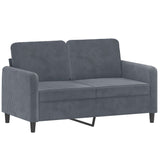 NNEVL 2 Piece Sofa Set with Pillows Dark Grey Velvet