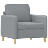 NNEVL 4 Piece Sofa Set with Cushions Light Grey Fabric