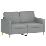 NNEVL 4 Piece Sofa Set with Cushions Light Grey Fabric