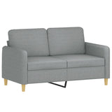 NNEVL 3 Piece Sofa Set with Pillows Light Grey Fabric