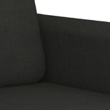 NNEVL 2 Piece Sofa Set with Pillows Black Fabric