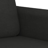 NNEVL 3 Piece Sofa Set with Pillows Black Fabric