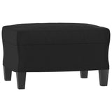 NNEVL 3 Piece Sofa Set with Pillows Black Faux Leather