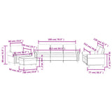 NNEVL 4 Piece Sofa Set with Cushions Light Grey Velvet