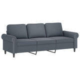NNEVL 4 Piece Sofa Set with Pillows Dark Grey Velvet
