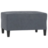 NNEVL 4 Piece Sofa Set with Pillows Dark Grey Velvet