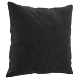 NNEVL 2 Piece Sofa Set with Pillows Black Velvet