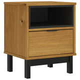 NNEVL Bedside Cabinet FLAM 40x35x50 cm Solid Wood Pine